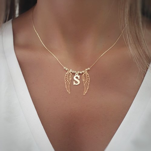 שרשרת אות עם כנפיים חלולות דגם LAA01