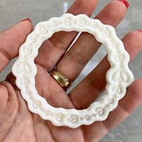 תבנית מסגרת עגולה עם קישוט לבבות נגה| מסגרת נגה| מסגרת נוגה לטו' באב| עוגה טו' באב חדש מאתי דבש