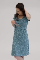 שמלת הנקה – מאיה טורקיז בהיר מודפס