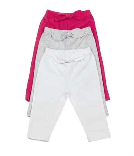 מארז שלישיית טייצים פפיון גדול ורוד-אפור-לבן