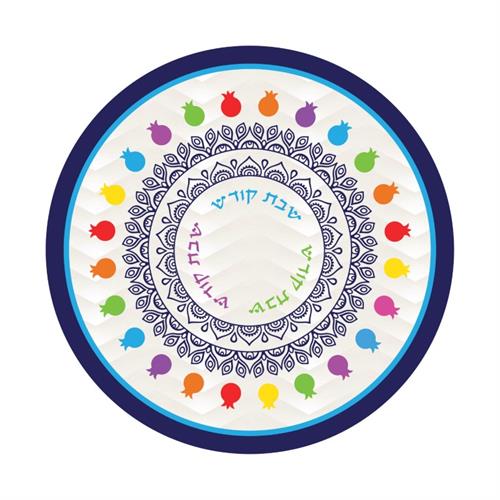 Glass hot plate for pot - Pomegranate