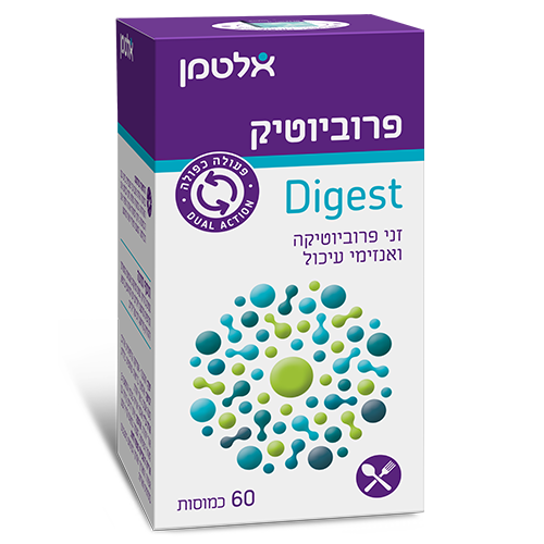 --אלטמן  פרוביוטיק Digest -- מכיל 60 כמוסות | 1.4 ביליון