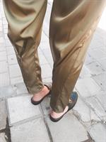 אוברול משי זית