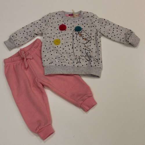 חליפת פוטר תינוקת חתול פונפון