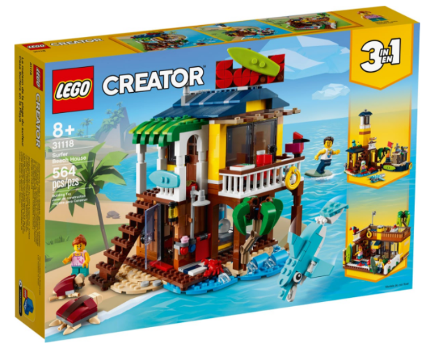 לגו Creator 31118 בית חוף גלישה 3 ב-1