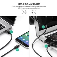 כבל  UGREEN USB Type C to Micro USB B Cable BlacK 1M