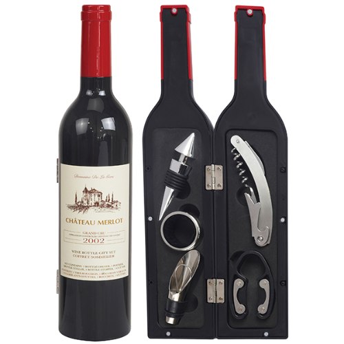 מארז אביזרים 5 חלקים ליין בקופסא מעוצבת בצורת בקבוק