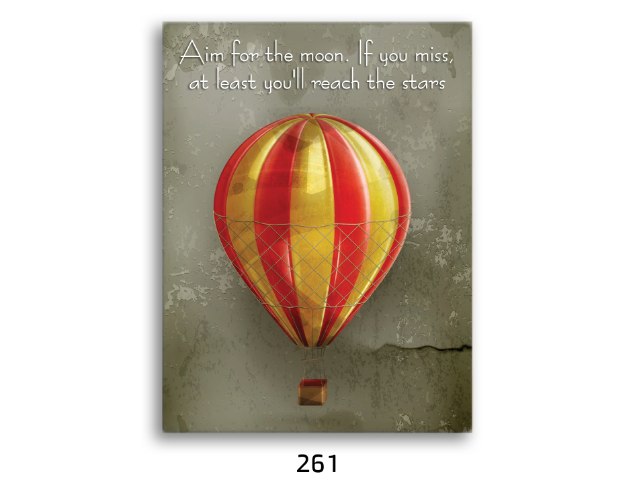 תמונת השראה ''תכוון לירח, אם תחטיא, לפחות תנחת בין כוכבים'' דגם 261