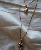 שרשרת לב רטרו זהב