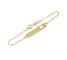 צמיד חריטה לילדה או נערה מזהב 14 קרט