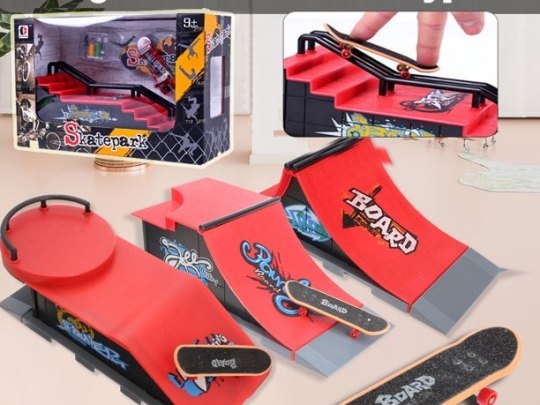 סט סקייטבורד+רמפה