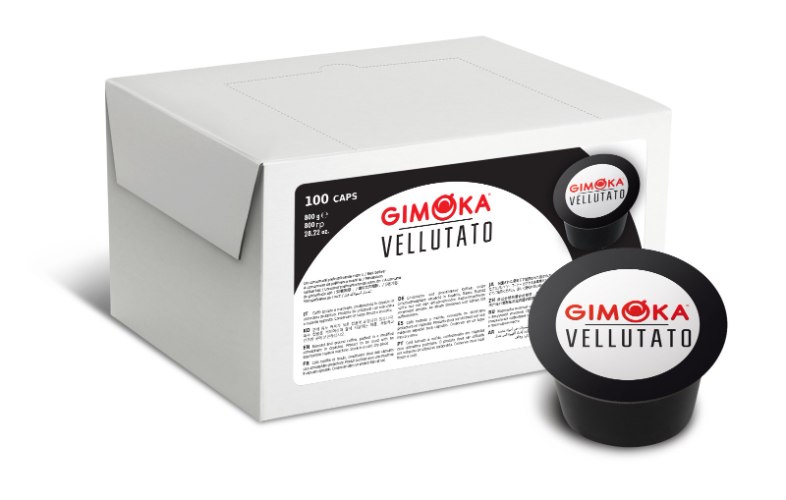 100 קפסולות ג'ימוקה ולוטטו תואם לוואצה בלו Gimoka Vellutato 100% Arabica for Lavazza Blue
