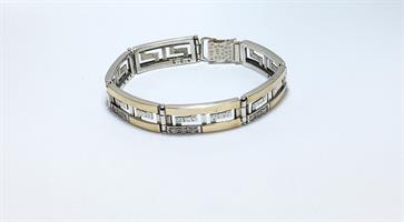 צמיד נשים כסף 925 משולב זהב MY05130043285