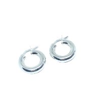 עגילי חישוק עבה כסף קטן