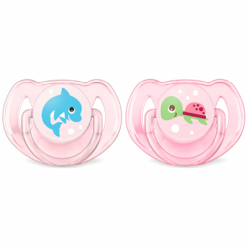 אוונט מוצץ סיליקון קלאסי ורוד 6-18  2 יחידות