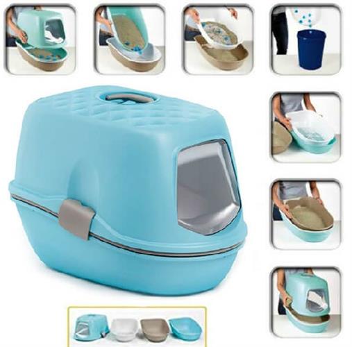 שירותים סגורים עם מסנן לחתולים