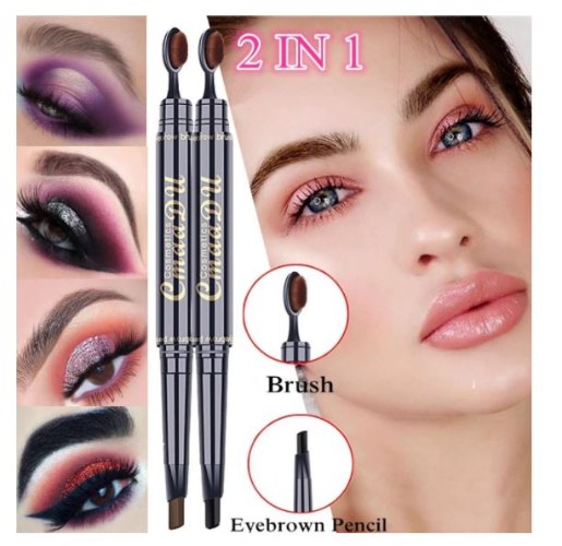 זוג עפרונות עמידים לעיצוב הגבות 2 ב-1