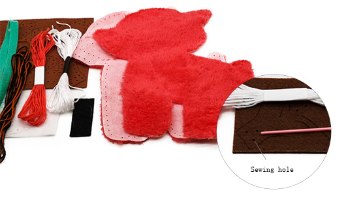 תפירת בובת קישותיק - עצלן (14 ס"מ)