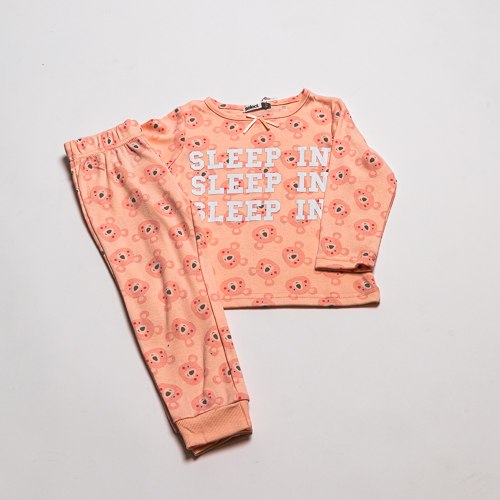 פיג'מת בנות אינטרלוק קואלה אפרסק