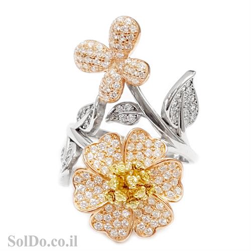 טבעת מכסף משובצת אבני זרקון בשילוב ציפוי גולדפילד RG6006 | תכשיטי כסף | טבעות כסף