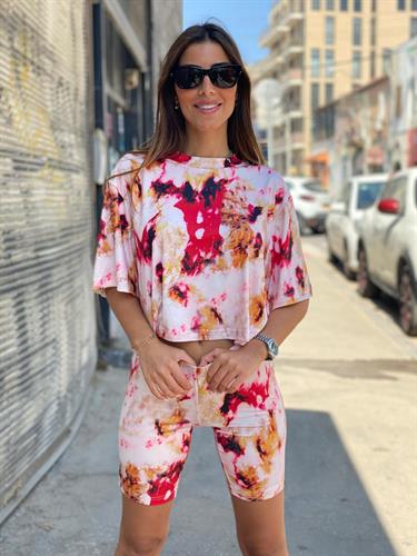 חליפת טאי דאי ורוד אדום