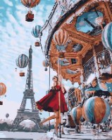 צביעה לפי מספרים - נערה פריזאית