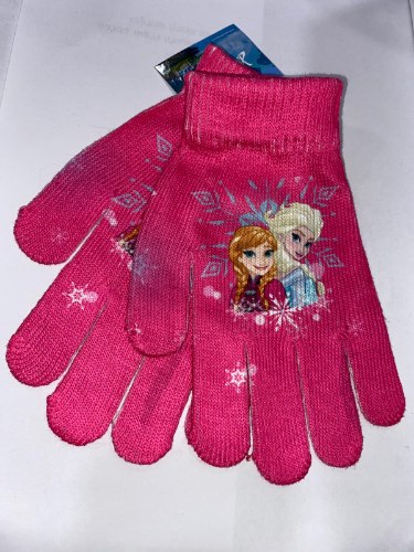 כפפות אלזה ואנה ורוד