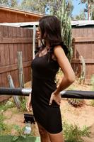 שמלת יולי כתפיות וולן שחורה