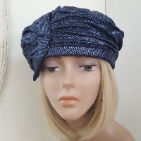כובע מעוצב לנשים - כחול
