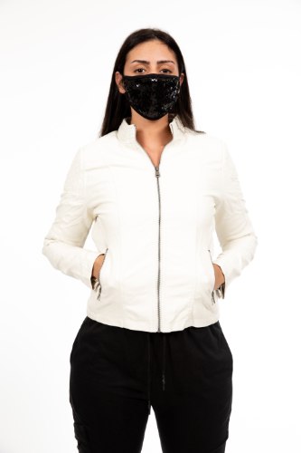 מעיל דמוי עור נשים