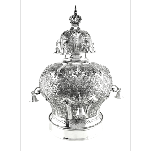 כתר כסף טהור 925 דגם ריקוע אימפריום (M)