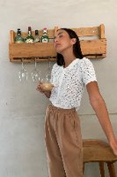 טופ אלכסה צווארון כפתורים