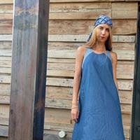 שמלת שיר מקסי - כחול בהיר