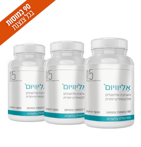 שלישית אליוויום - תערובת ייחודית של פוליפנולים | הוכחה קלינית כמשפרת את מראה העור