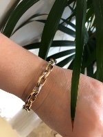 צמיד זהב חוליות ב3 צבעים לאישה