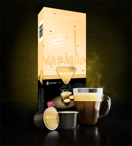 10 קפסולות קפה מרטלו בטעם ונילה | חוזק 7 - Vaniglia