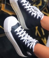 נעלי נשים DIESEL צבע שחור/לבן פלטפורמה