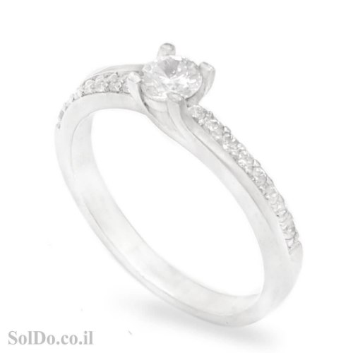 טבעת מכסף משובצת אבני זרקון  RG6197 | תכשיטי כסף | טבעות כסף