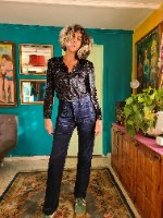 מכנסי קורדורוי כחולים מושלמים מידה L