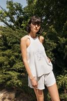 חולצת ריקמה ג'ואנה לבן