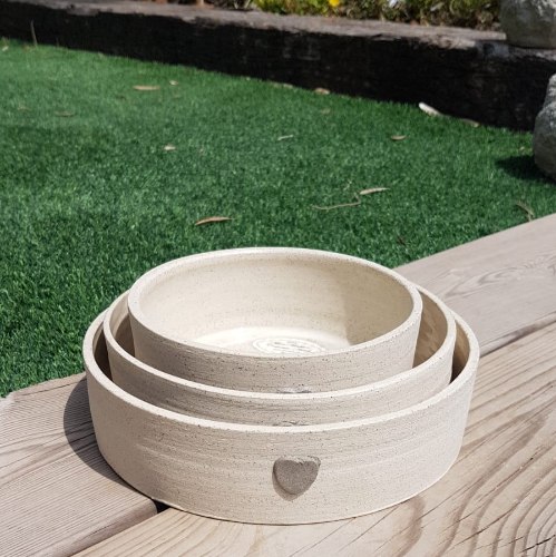 סט 3 תבניות קרמיקה בטון לב