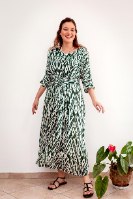 שמלת טימור- ירוק מפוספס