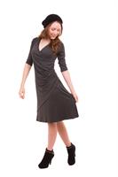 שמלת הנקה מעטפת שרוול 3/4 NursingAnywear