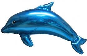 בלון הליום ענק- דולפין כחול