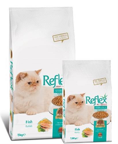 ריפלקס דגים לחתול מעוקר ומסורס 15 ק"ג