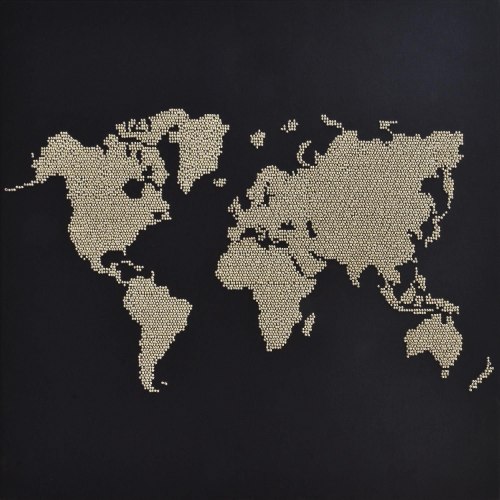ריקמת חרוזים 40X40 - מפת העולם