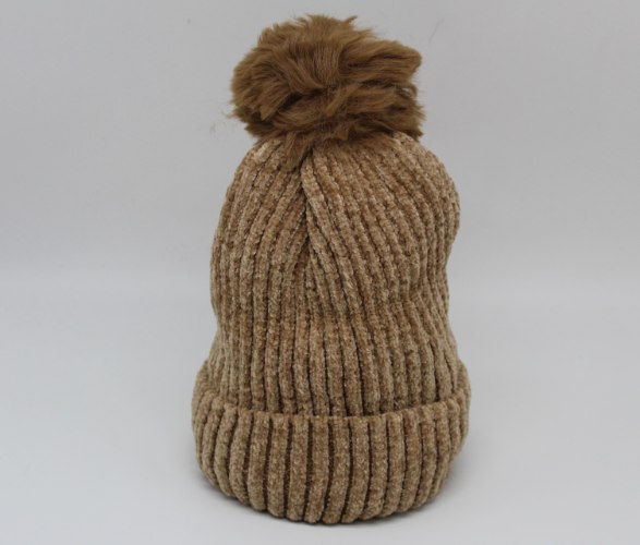 כובע נשים פרווה פנימית חום בהיר