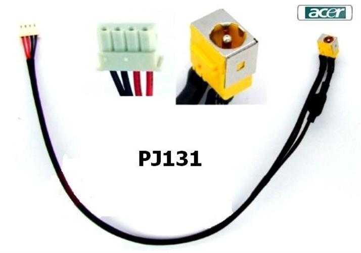 שקע טעינה למחשב נייד אייסר PJ131 - Acer Aspire 6530 6930 6930G 6930Z Laptop Dc jack with cable
