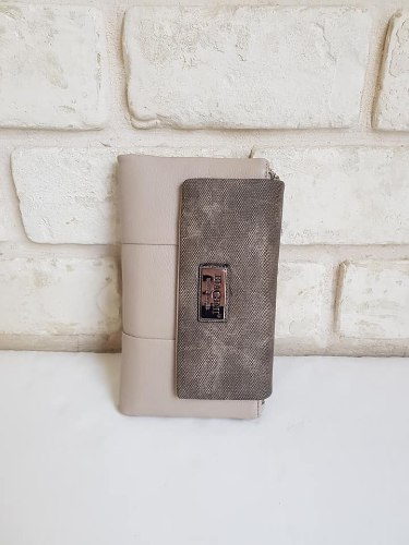 ארנק דמוי עור גדול חום 4061