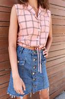 חצאית ג'ינס כפתורים